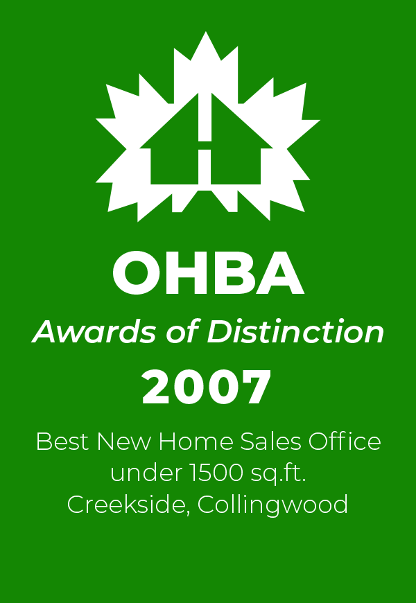 Ontario Home Builders Association Award  2007